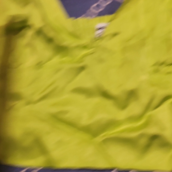 AERI Neon Green Silk Top SIZE M - Picture 6 of 11